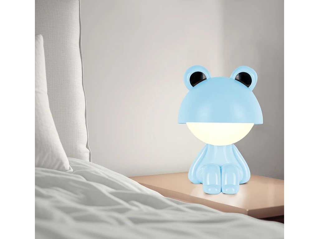 Светильник-ночник LED с аккумулятором Cute Froggy синий, Kite