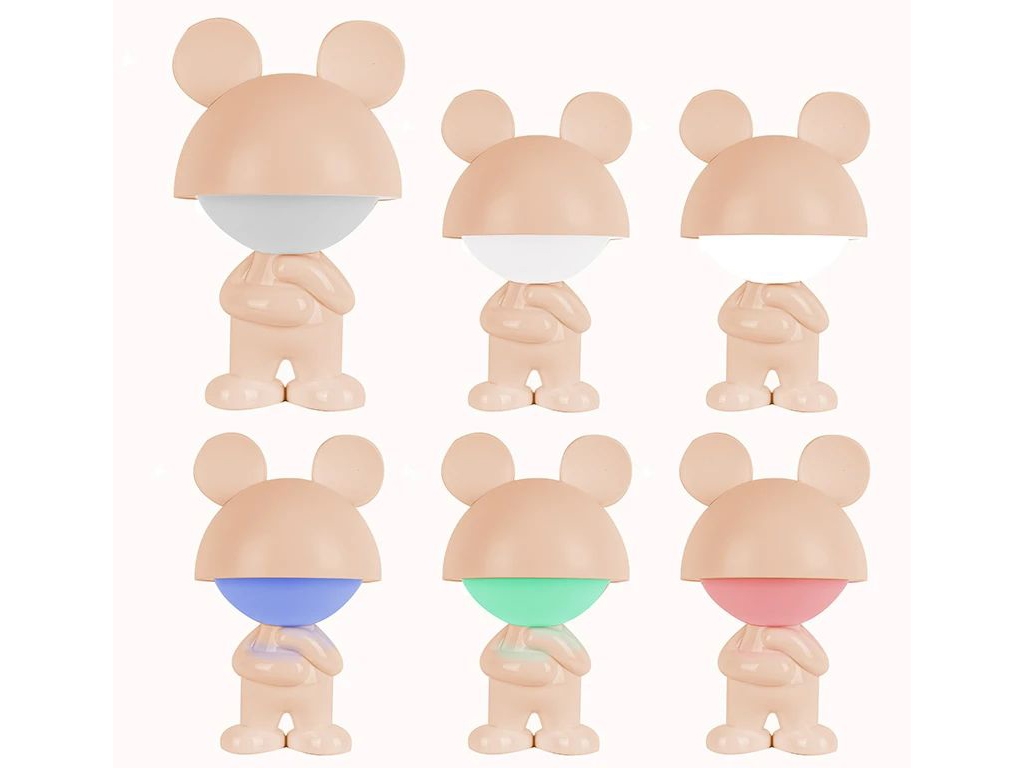 Светильник-ночник LED с аккумулятором Dreamy Mouse персиковый, Kite
