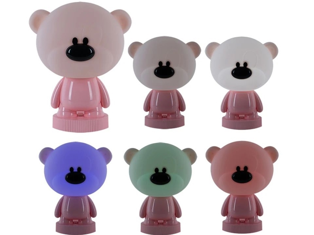 Светильник-ночник LED с аккумулятором Bear розовый, Kite