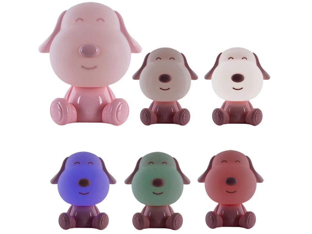Светильник-ночник LED с аккумулятором Doggy розовый, Kite
