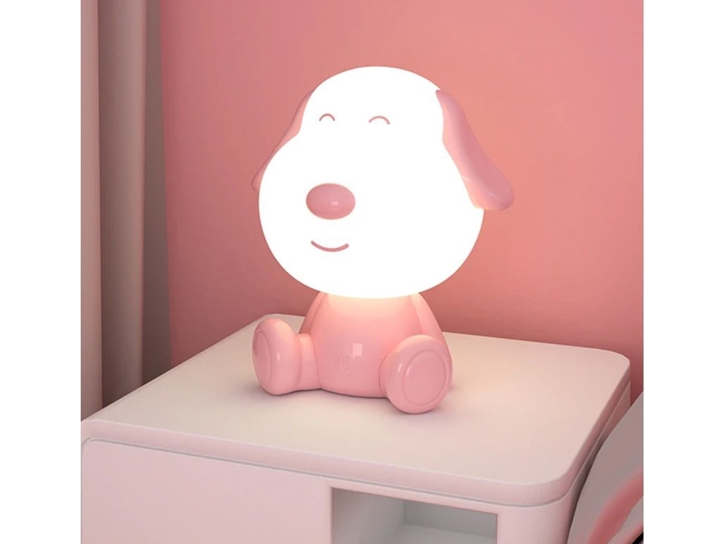 Светильник-ночник LED с аккумулятором Doggy розовый, Kite