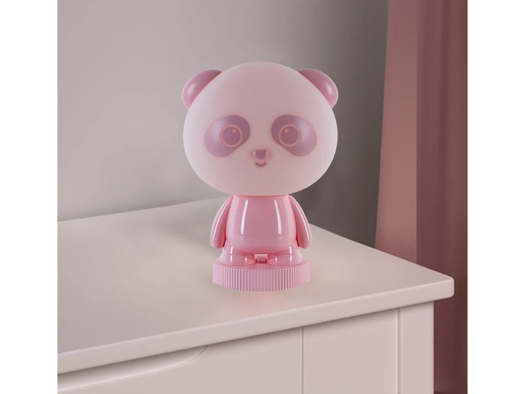 Светильник-ночник LED с аккумулятором Panda розовый, Kite