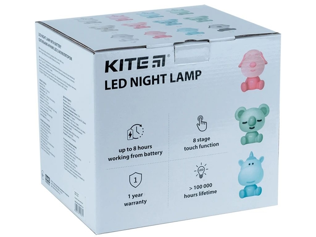 Світильник-нічник LED з акумулятором Unicorn рожевий, Kite