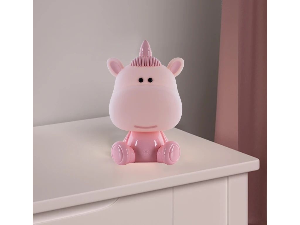 Світильник-нічник LED з акумулятором Unicorn рожевий, Kite