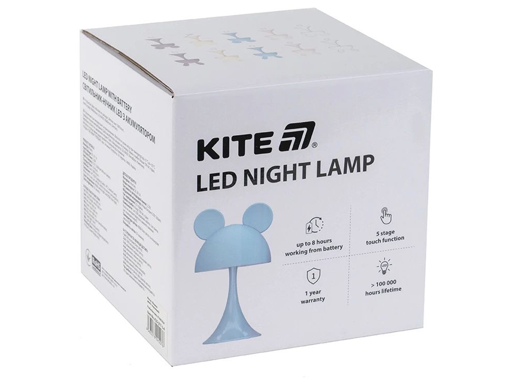 Светильник-ночник LED с аккумулятором Simple Mouse розовый, Kite