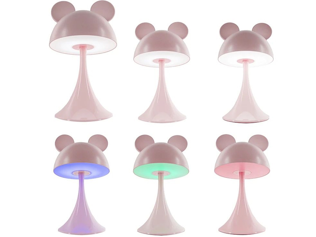 Светильник-ночник LED с аккумулятором Simple Mouse розовый, Kite