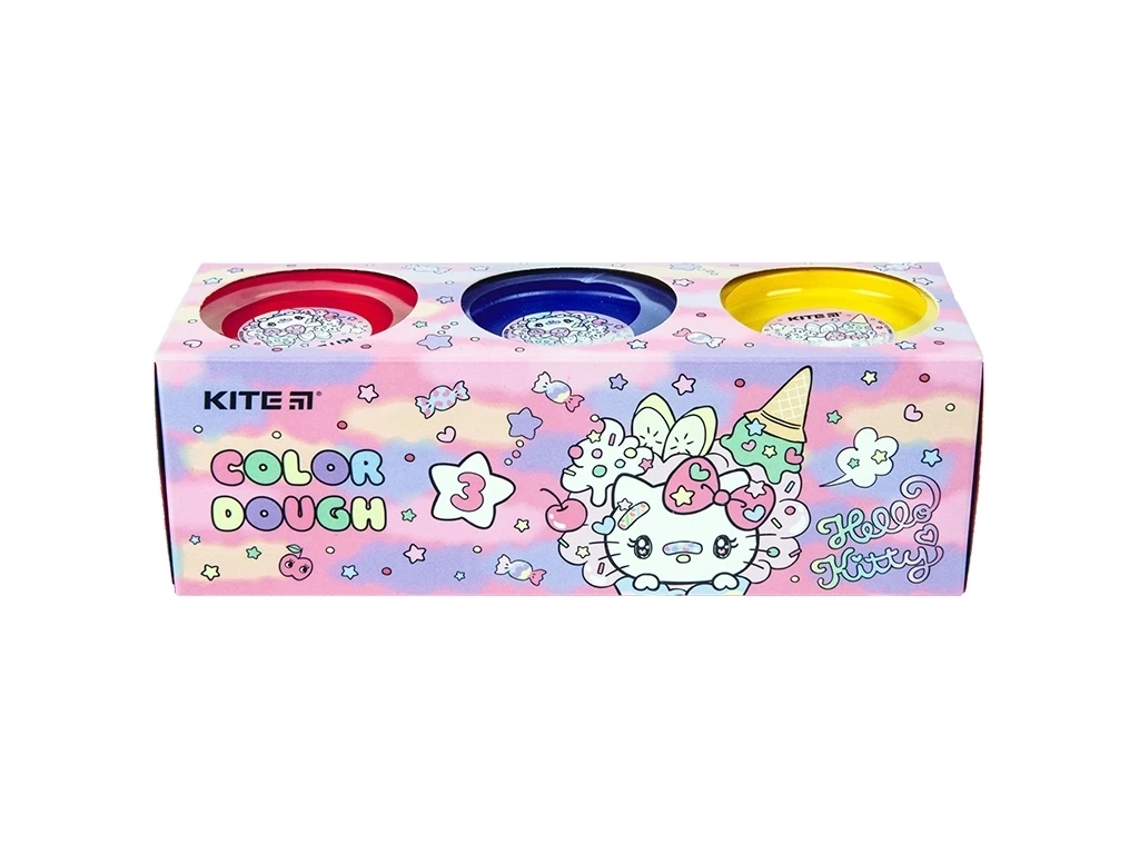 Тісто кольорове Hello Kitty 3х75 грам, Kite