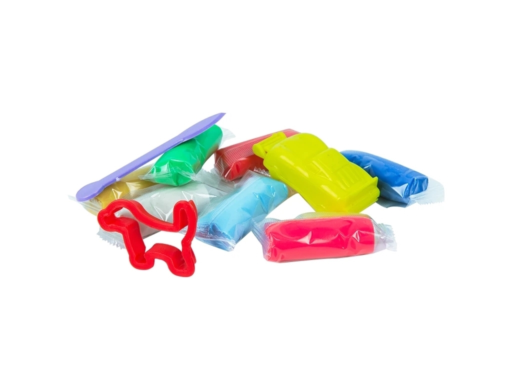 Тісто кольорове Hot Wheels 8х20 грам + 2 формочки+стек, Kite