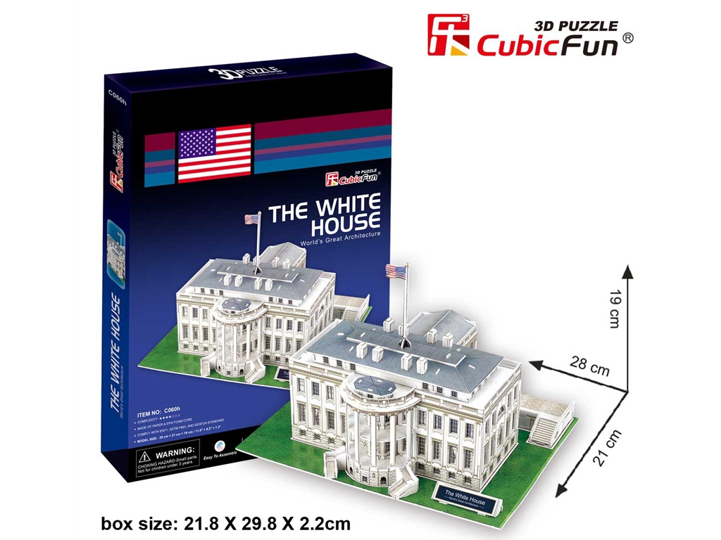 Тривимірна головоломка-конструктор БІЛИЙ ДІМ. Cubic Fun C060h