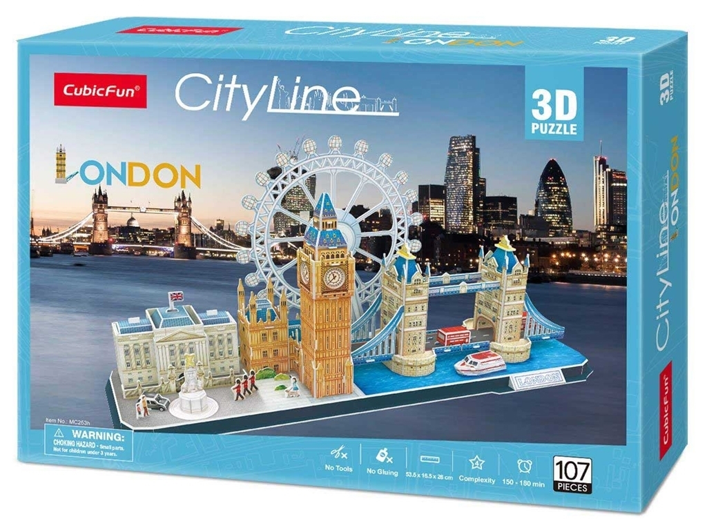 Трехмерная головоломка-конструктор CITY LINE LONDON. Cubic Fun MC253h