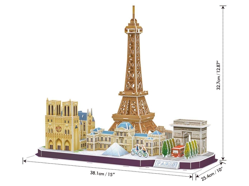 Трехмерная головоломка-конструктор CITY LINE PARIS. Cubic Fun MC254h