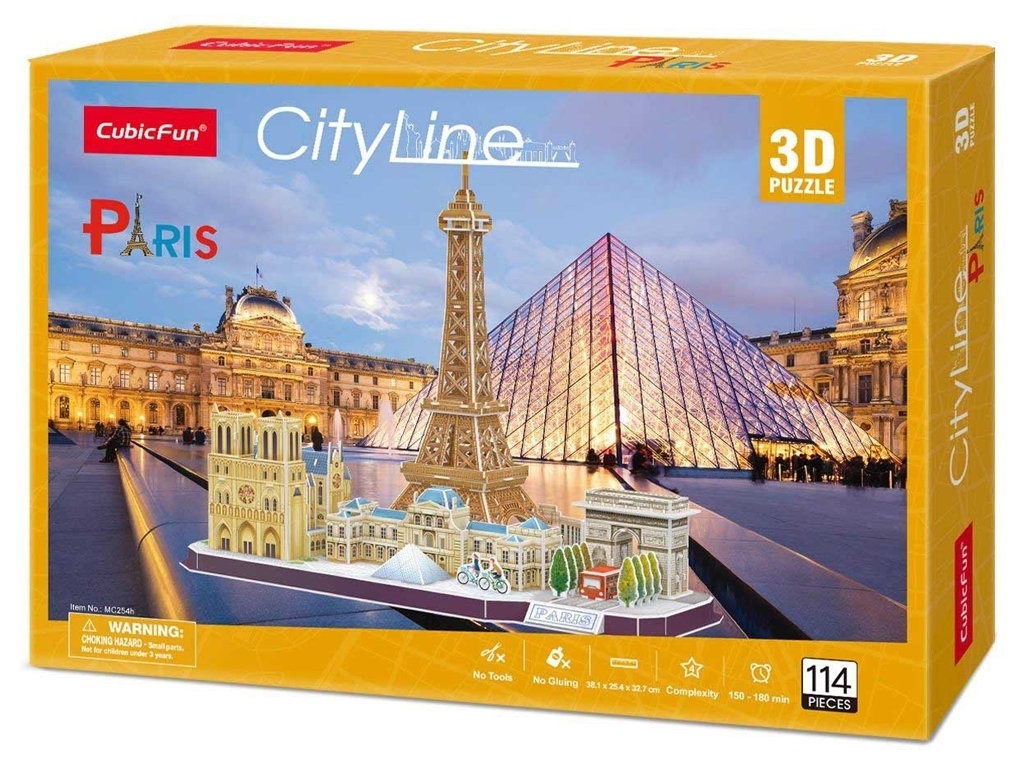 Трехмерная головоломка-конструктор CITY LINE PARIS. Cubic Fun MC254h