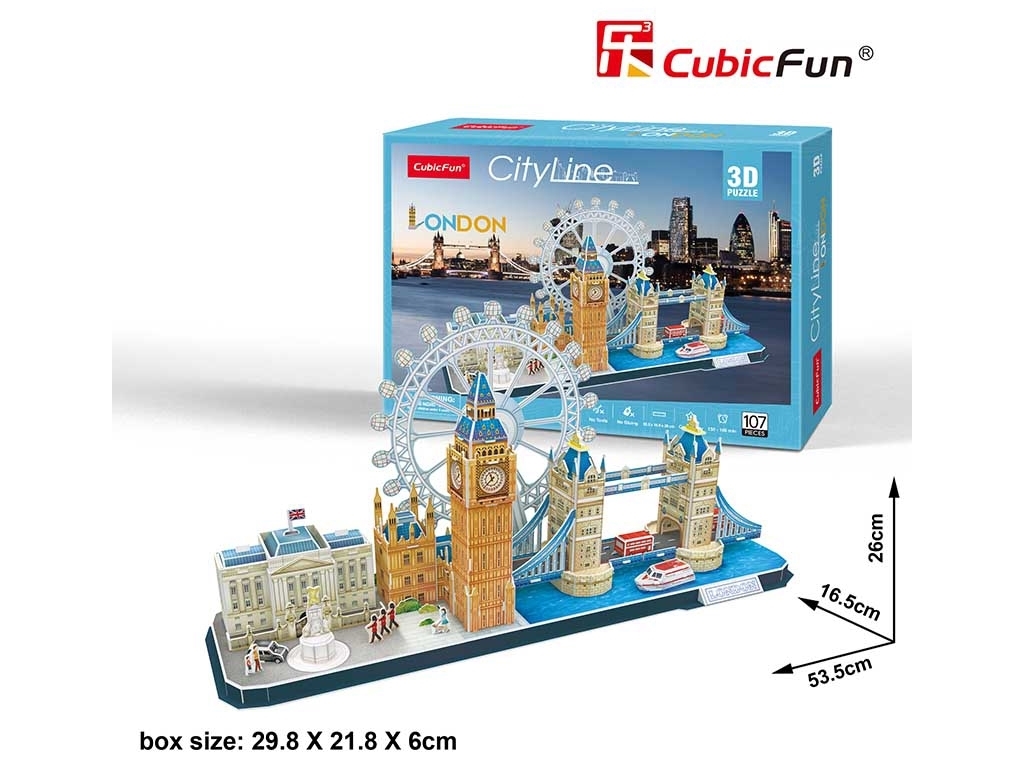 Тривимірна головоломка-конструктор CITY LINE VENICE. Cubic Fun MC269h