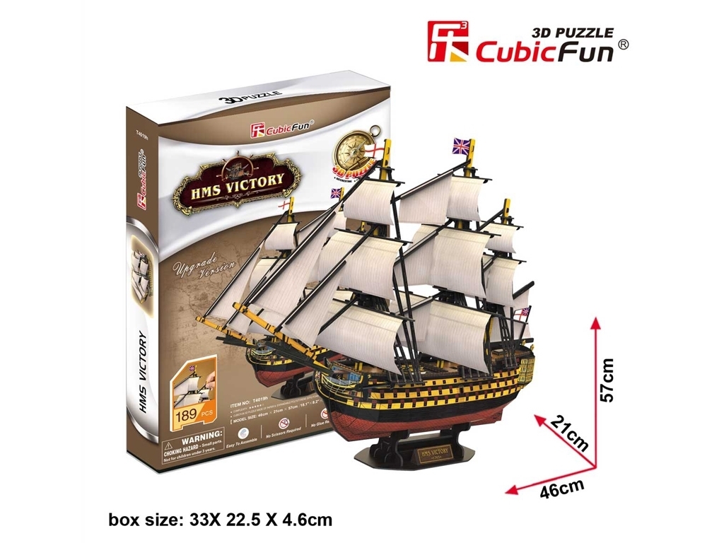Тривимірна головоломка-конструктор HMS VICTORY. Cubic Fun T4019h