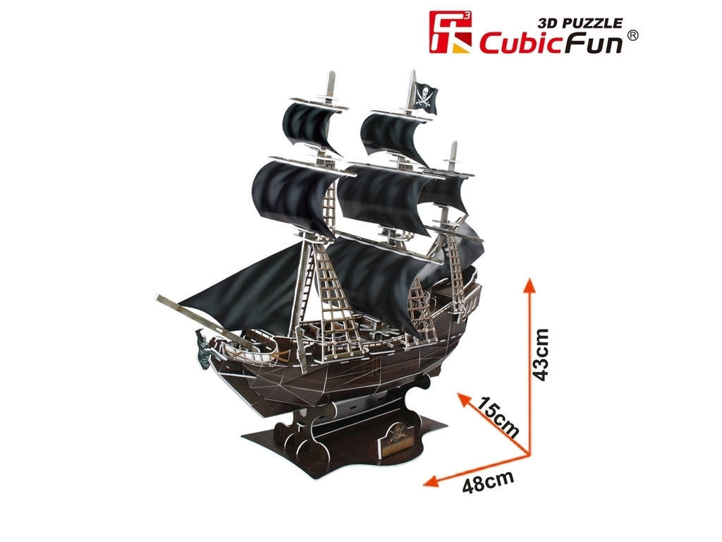 Трехмерная головоломка-конструктор КОРАБЕЛЬ МЕСТЬ КОРОЛЕВЫ АННЫ. Cubic Fun T4005h