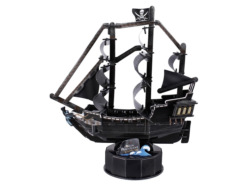 3D пазл конструктор Queen Anne's Revenge корабль, 67.7 см, объемная модель, Cubic Fun