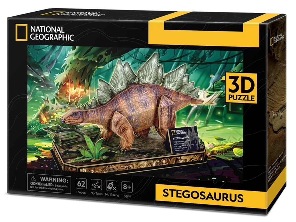 Тривимірна головоломка-конструктор National Geographic Dino Стегозавр. Cubic Fun DS1054h