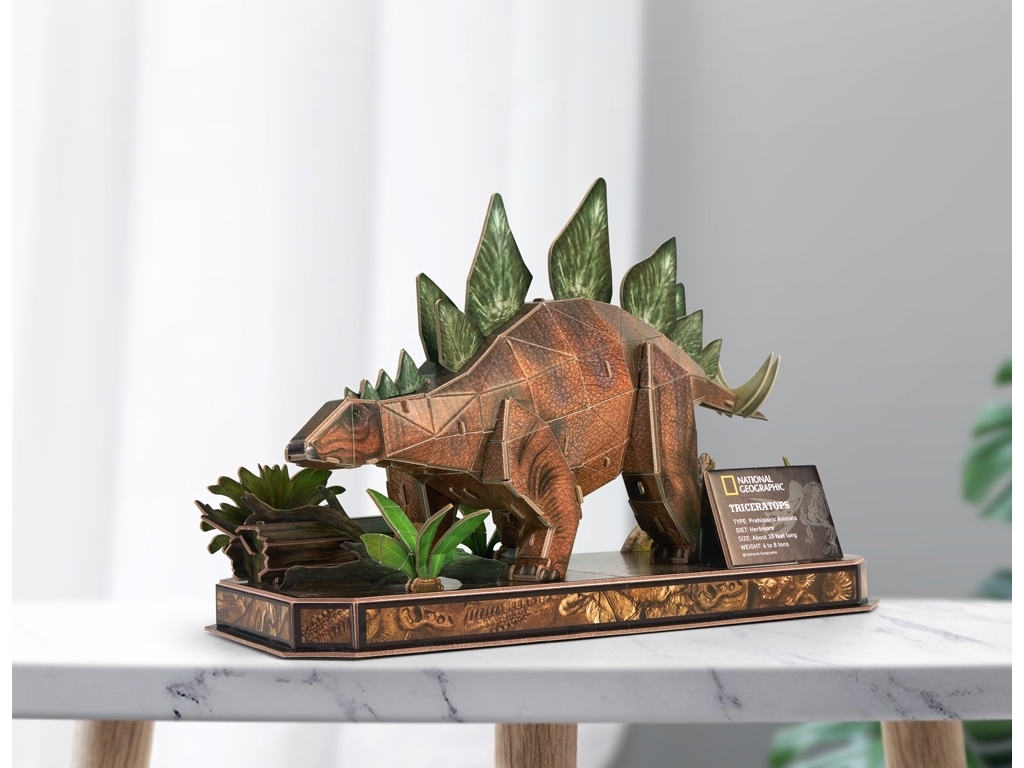 Тривимірна головоломка-конструктор National Geographic Dino Стегозавр. Cubic Fun DS1054h