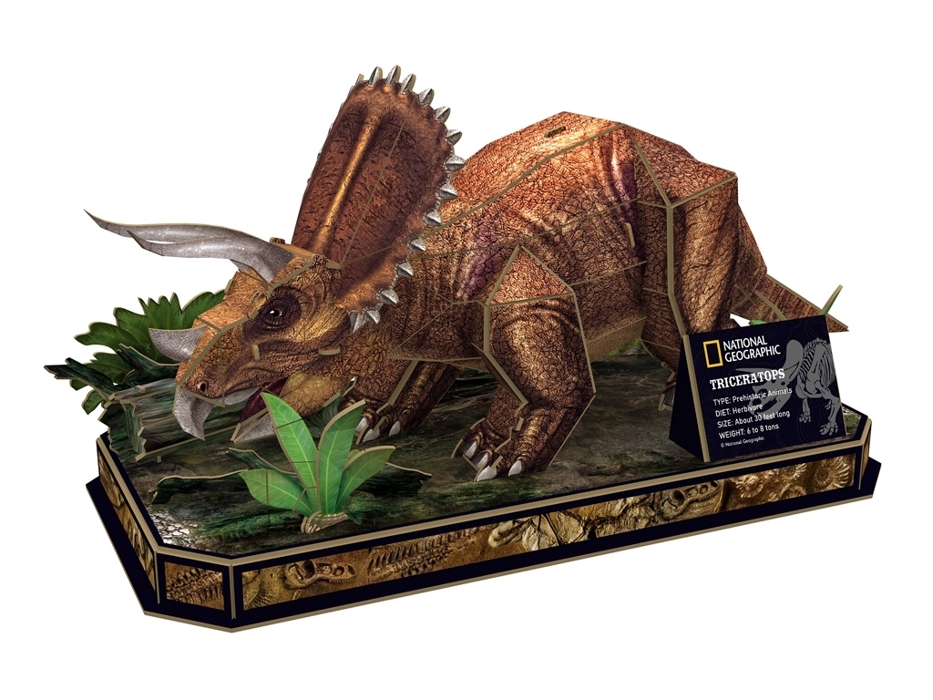 Трехмерная головоломка-конструктор National Geographic Dino Трицератопс. Cubic Fun DS1052h