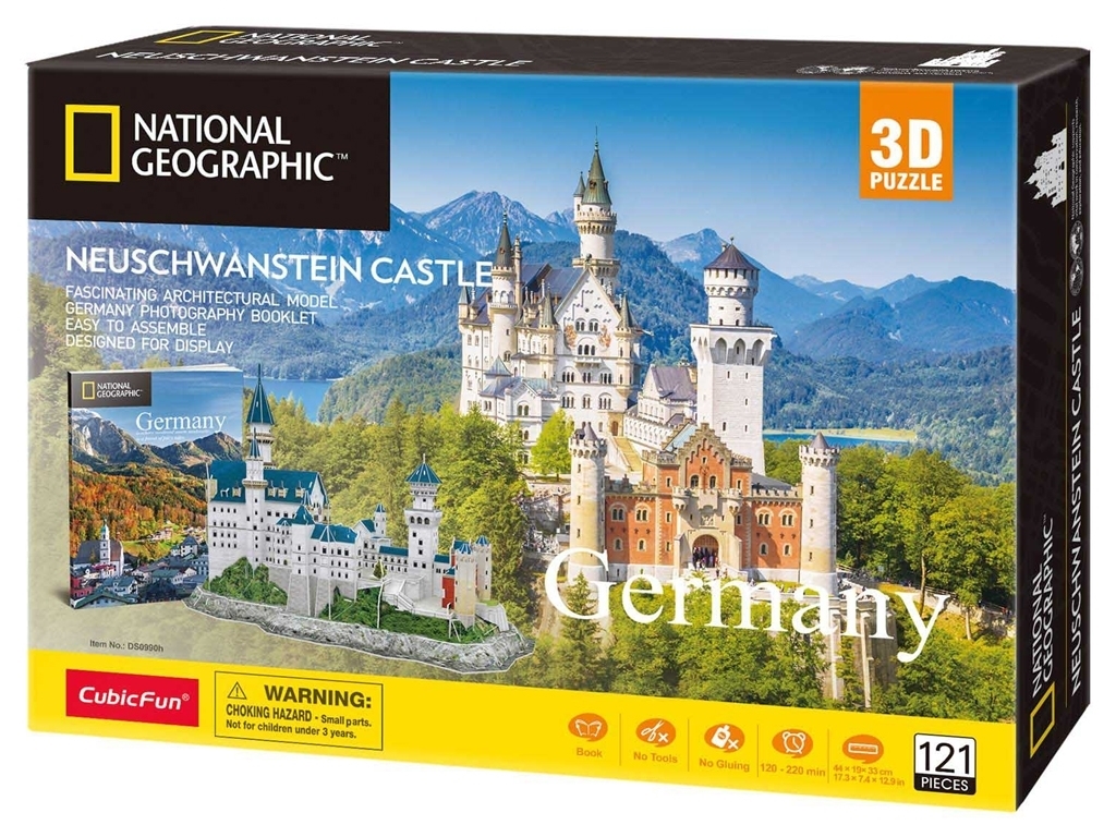 Трехмерная головоломка-конструктор National Geographic Замок Нойшванштайн. Cubic Fun DS0990h