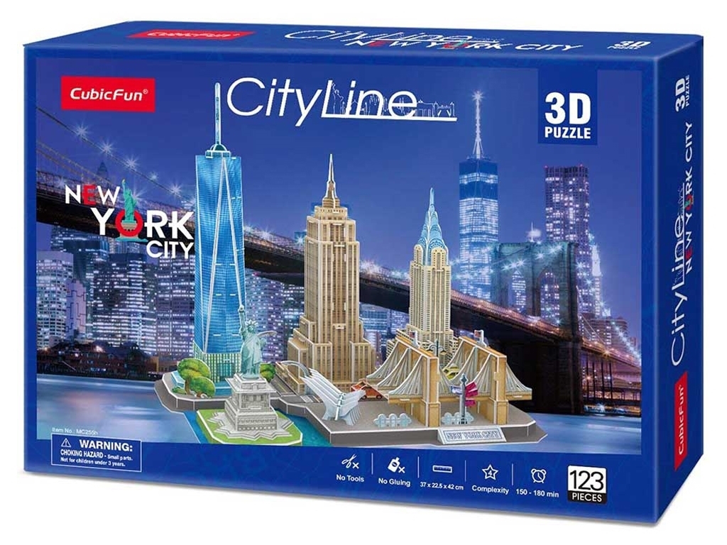 Тривимірна головоломка-конструктор СІТІ ЛАЙН НЬЮ-ЙОРК. Cubic Fun MC255h