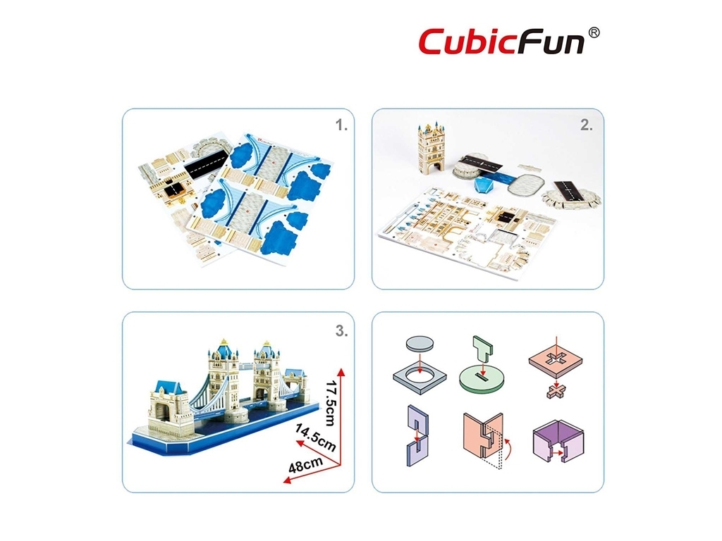 Трехмерная головоломка-конструктор ТАУЭРСКИЙ МОСТ. Cubic Fun C238h