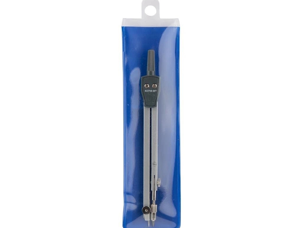 Циркуль серый Kite K18-385 в PVC чехле, 14 см