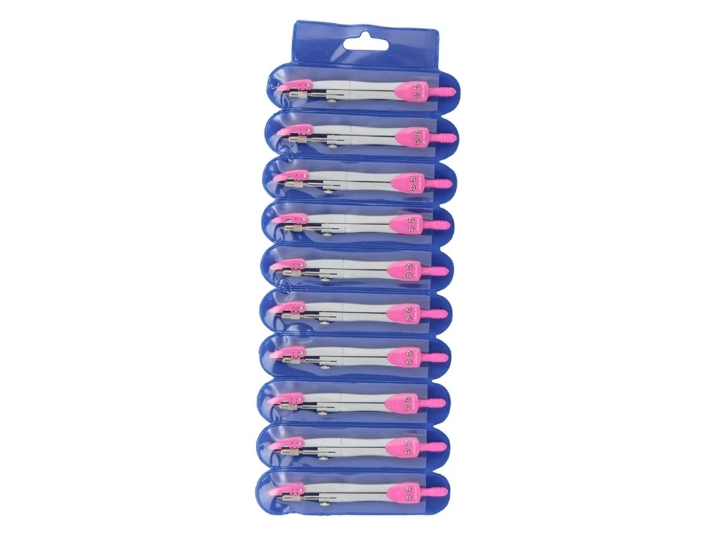 Циркуль рожевий Kite K18-382-10 в PVC чохлі, 12,5 см