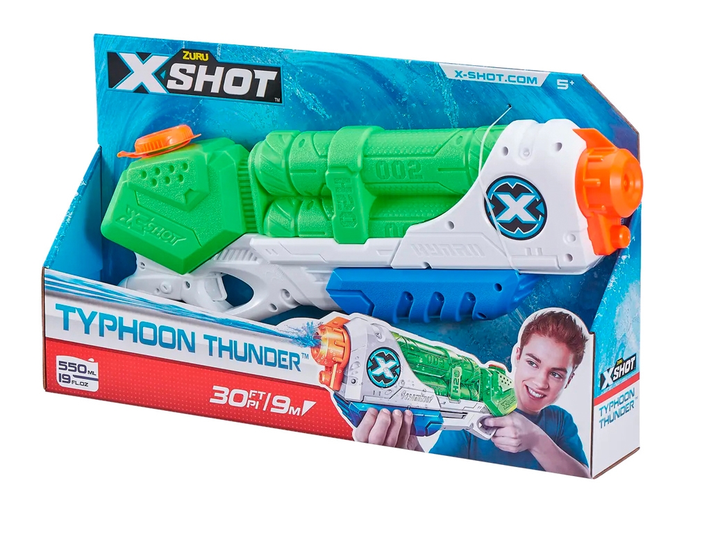 Водный бластер игрушечный X-Shot Warfare Medium Typhoon Thunder. Zuru 01228R