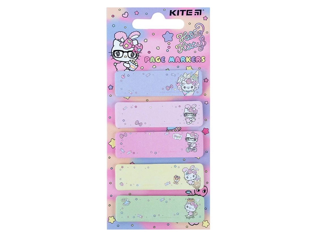 Закладка бумажная с рисунком 5х15х50мм,100 шт, Hello Kitty, Kite
