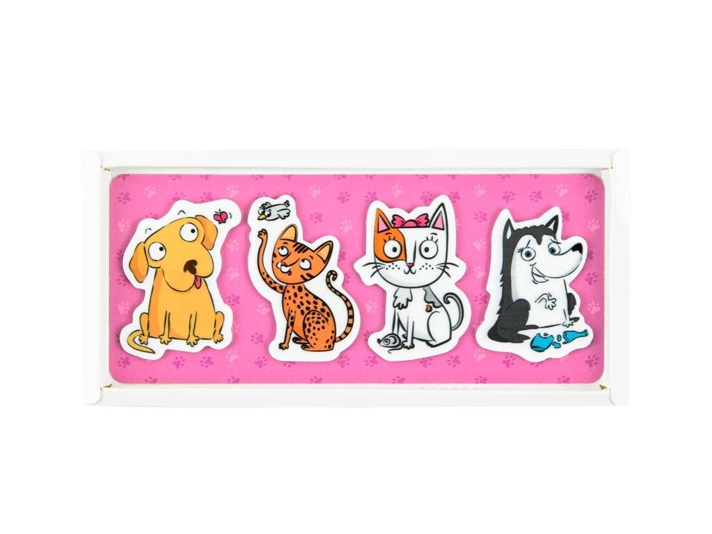 Закладки пластиковые Pets, 4×20 штук, 3,5×5 см