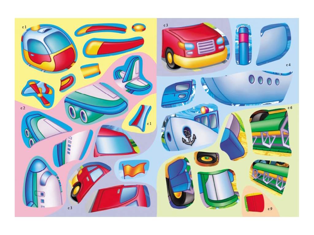 Творча книга "Машинки. Розвивальні наліпки з логічними завданнями", 1+, Пегас