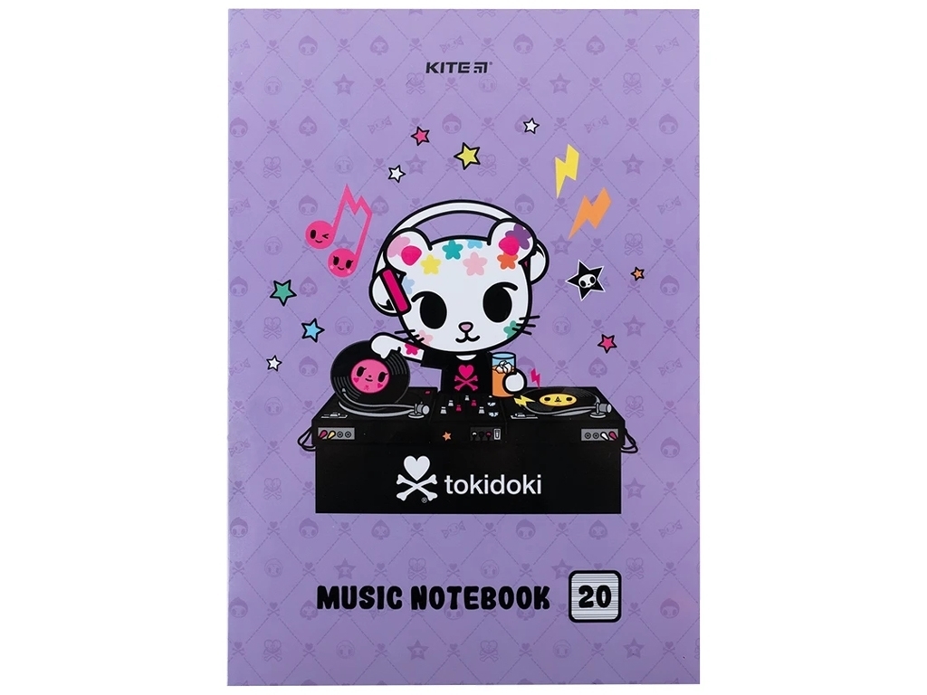 Тетрадь для нот Tokidoki А4, 20 листов, Kite