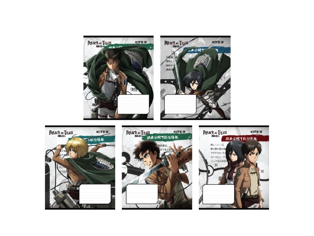 Зошит у клітинку 12 аркушів, Attack on Titan Season (ціна за 1шт)