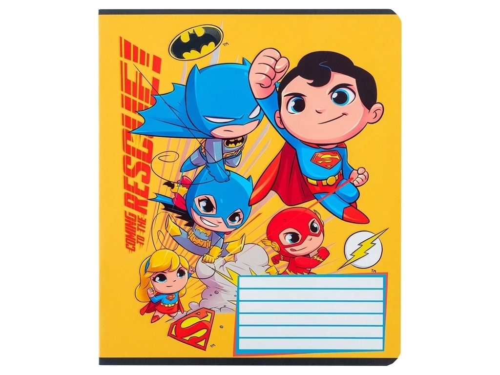 Зошит у клітинку 12 аркушів, DC Justice League (ціна за 1шт)