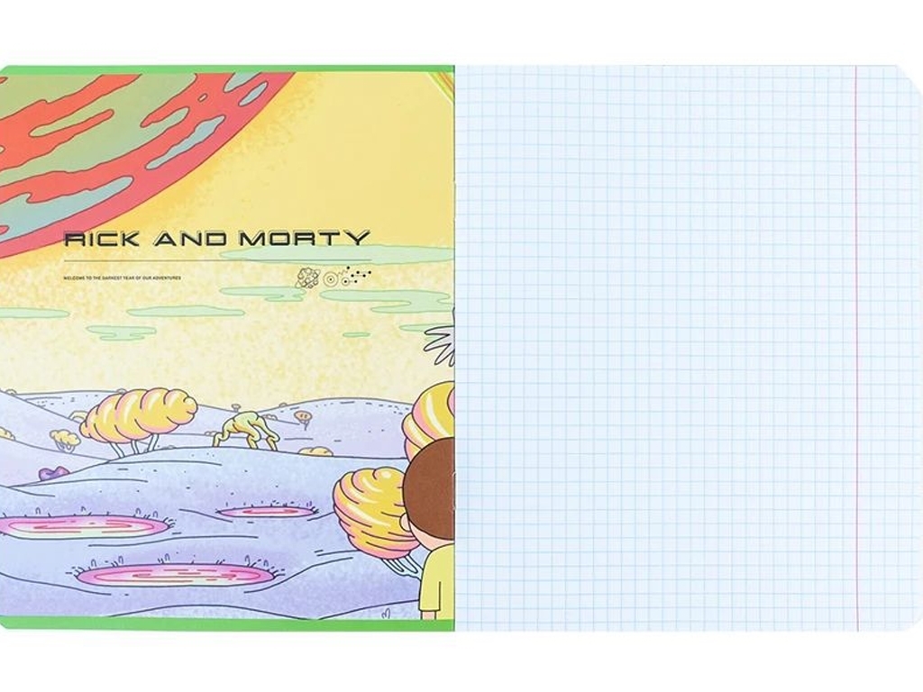 Тетрадь в клетку 18 листов, Rick&amp;Morty (цена за 1шт)