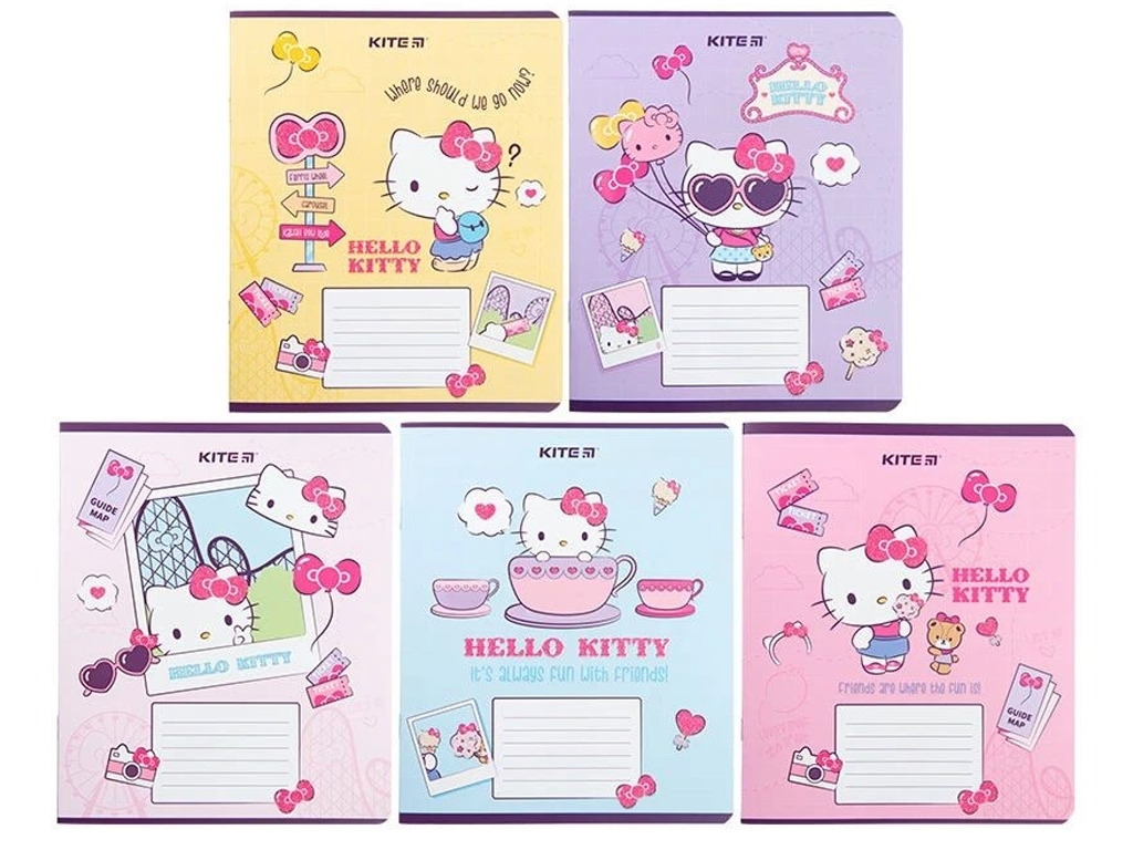 Тетрадь в клетку 18 листов, Hello Kitty (цена за 1шт)