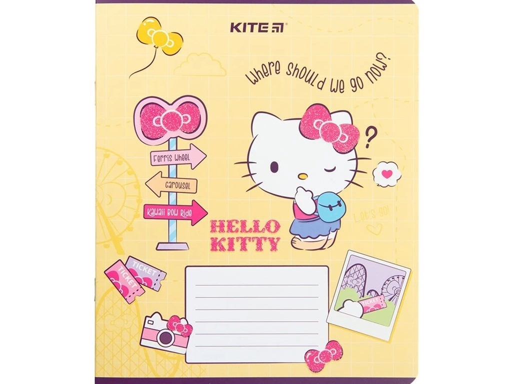 Тетрадь в клетку 18 листов, Hello Kitty (цена за 1шт)