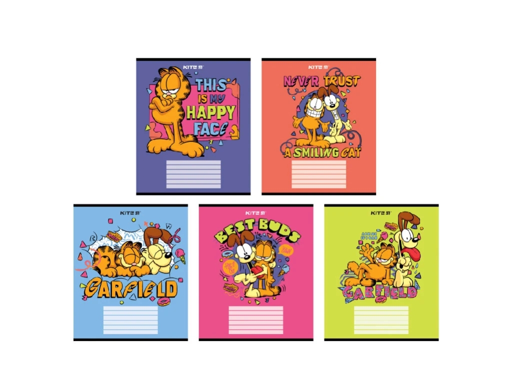 Зошит у клітинку 18 аркушів, Garfield Retro (ціна за 1шт)
