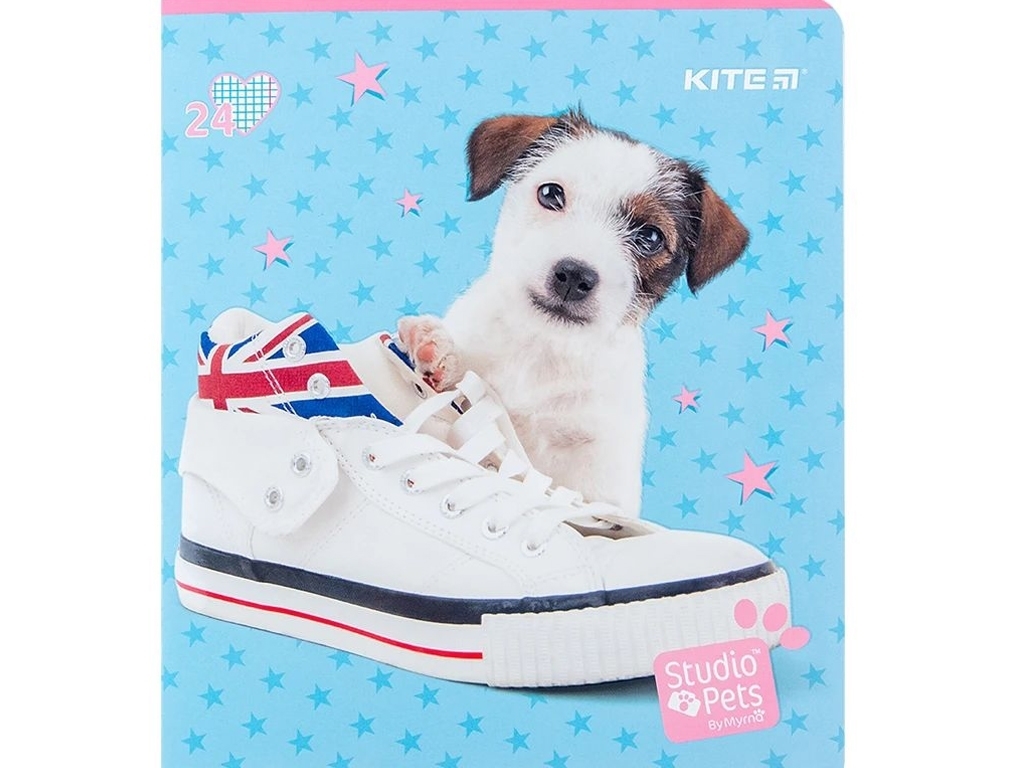 Тетрадь в клетку 24 листа, Studio Pets (цена за 1шт)