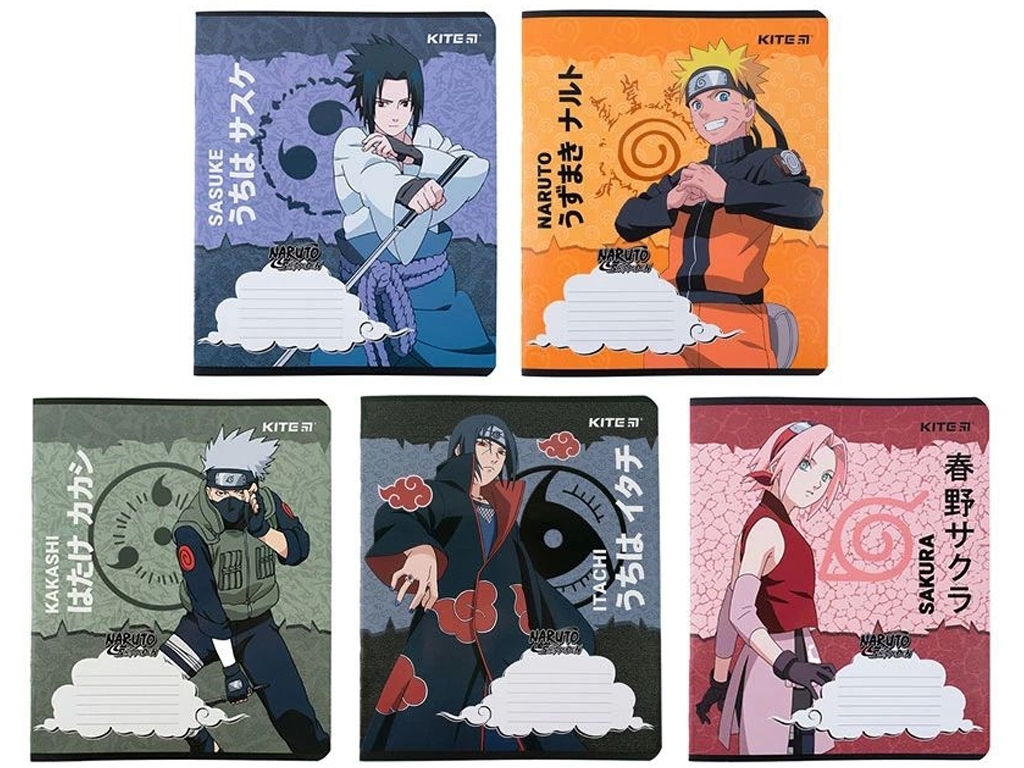 Тетрадь в линию 12 листов, Naruto Shippuden (цена за 1шт)